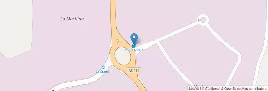 Mapa de ubicacion de AGIP ESPANA en スペイン, アストゥリアス州, アストゥリアス州, Carreño.