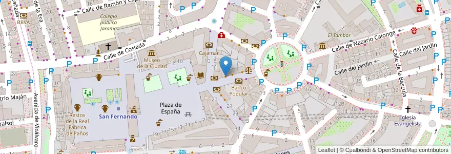 Mapa de ubicacion de Ágora en اسپانیا, بخش خودمختار مادرید, بخش خودمختار مادرید, Área Metropolitana De Madrid Y Corredor Del Henares, San Fernando De Henares, Coslada.