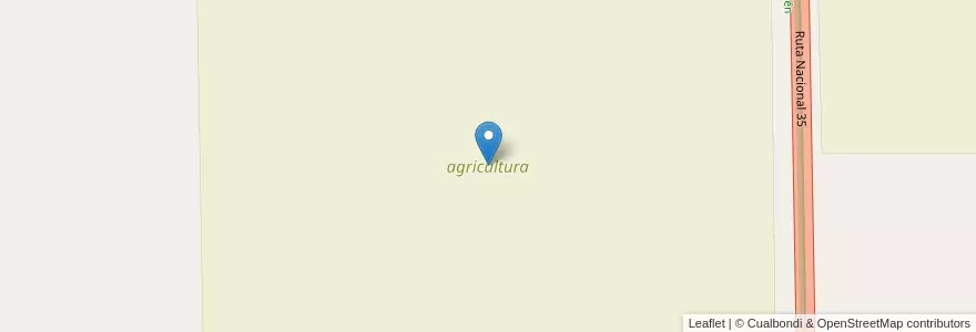 Mapa de ubicacion de agricultura en アルゼンチン, コルドバ州, Departamento General Roca, Pedanía Jagüeles.
