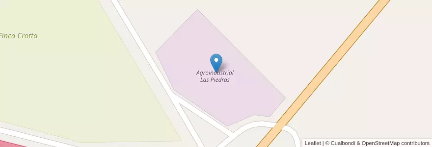 Mapa de ubicacion de Agroindustrial Las Piedras en آرژانتین, شیلی, Mendoza, Departamento San Martín, Distrito Palmira.