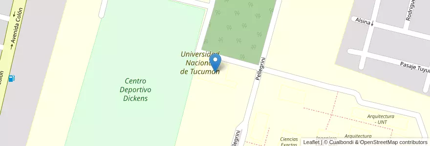 Mapa de ubicacion de Agronomia y Zootecnia en Argentine, Tucumán, San Miguel De Tucumán, Departamento Capital, San Miguel De Tucumán.