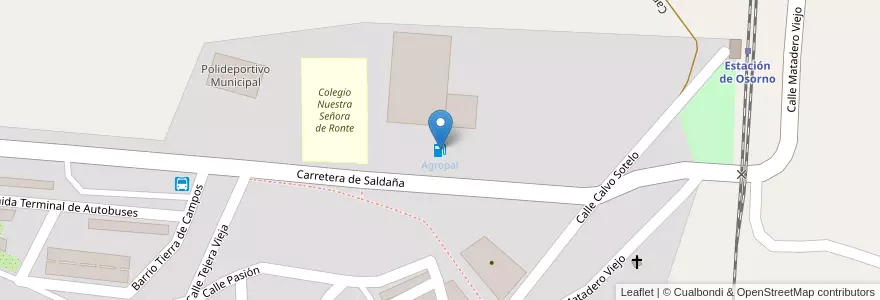 Mapa de ubicacion de Agropal en إسبانيا, قشتالة وليون, Palencia, Campos, Osorno La Mayor.