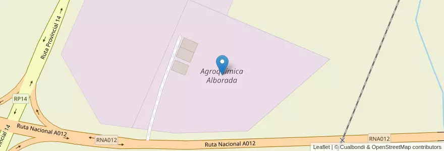 Mapa de ubicacion de Agroquímica Alborada en Arjantin, Santa Fe, Departamento Rosario, Municipio De Piñero.