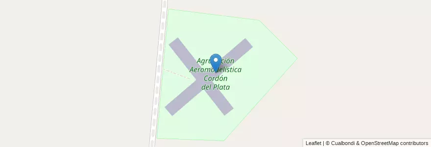 Mapa de ubicacion de Agrupación Aeromodelística Cordón del Plata en 阿根廷, 智利, Mendoza, Departamento Luján De Cuyo, Distrito Agrelo.