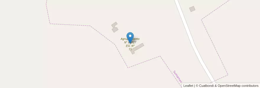Mapa de ubicacion de Agrupamiento Nº 86127 ESC Nº 15 en Arjantin, Santiago Del Estero, Silípica.