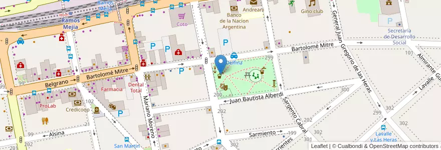 Mapa de ubicacion de Agua potable en アルゼンチン, ブエノスアイレス州, Partido De La Matanza, Ramos Mejía.