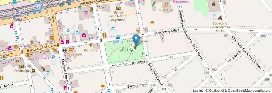 Mapa de ubicacion de Agua potable en Arjantin, Buenos Aires, Partido De La Matanza, Ramos Mejía.