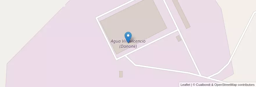 Mapa de ubicacion de Agua Villavicencio (Danone) en Argentine, Chili, Mendoza, Departamento Las Heras, Distrito Capdevilla.