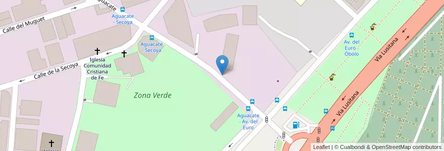 Mapa de ubicacion de AGUACATE, CALLE, DEL,41 en スペイン, マドリード州, Comunidad De Madrid, Área Metropolitana De Madrid Y Corredor Del Henares, Madrid.