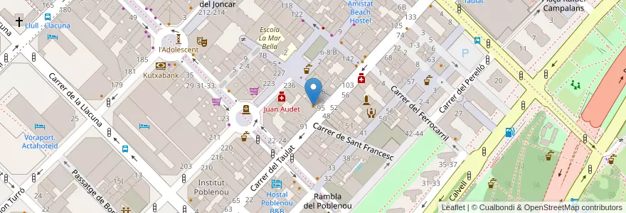 Mapa de ubicacion de Aguaribay en Испания, Каталония, Барселона, Барселонес, Барселона.