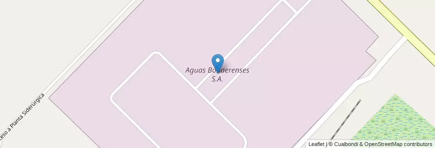 Mapa de ubicacion de Aguas Bonaerenses S.A. en アルゼンチン, ブエノスアイレス州, Partido De Ensenada.