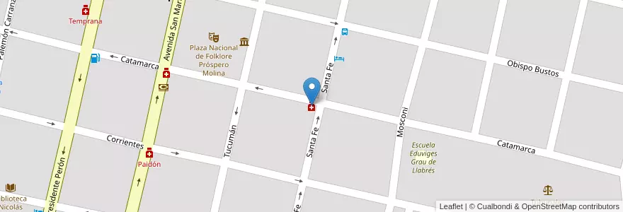 Mapa de ubicacion de Agüero en Arjantin, Córdoba, Departamento Punilla, Pedanía Rosario, Municipio De Cosquín, Cosquín.