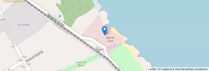 Mapa de ubicacion de Águila Club en Argentina.
