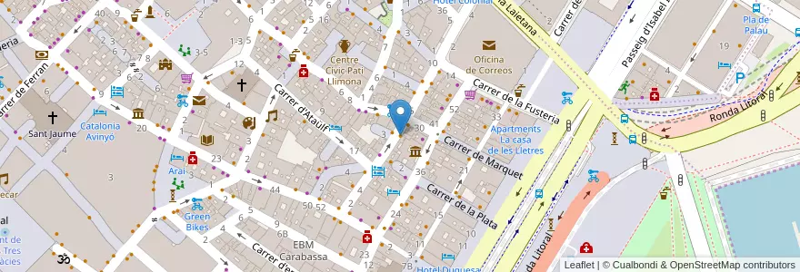 Mapa de ubicacion de Agut en Испания, Каталония, Барселона, Барселонес, Барселона.
