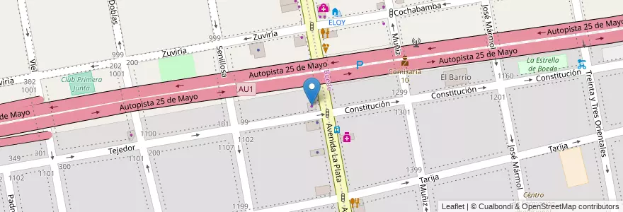 Mapa de ubicacion de Aire Acondicionado, Parque Chacabuco en Argentine, Ciudad Autónoma De Buenos Aires, Buenos Aires.