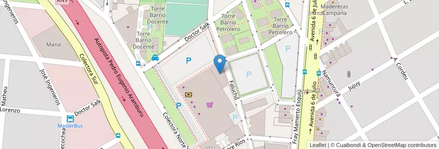 Mapa de ubicacion de Aires Acondicionados, Bombas de Agua, Electricidad y Generadores de Carrefour en Argentina, Provincia Di Buenos Aires, Partido De Campana.