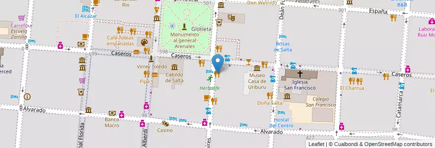 Mapa de ubicacion de Aires Caseros en الأرجنتين, Salta, Capital, Municipio De Salta, Salta.