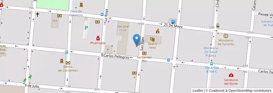 Mapa de ubicacion de AIX en Argentinien, Corrientes, Departamento Capital, Corrientes, Corrientes.