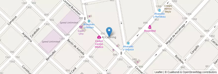 Mapa de ubicacion de AJ Catering en 아르헨티나, 부에노스아이레스주, Partido De La Matanza, Ramos Mejía.