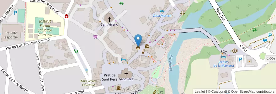Mapa de ubicacion de Ajuntamento en Spanien, Katalonien, Girona, Garrotxa, Besalú.