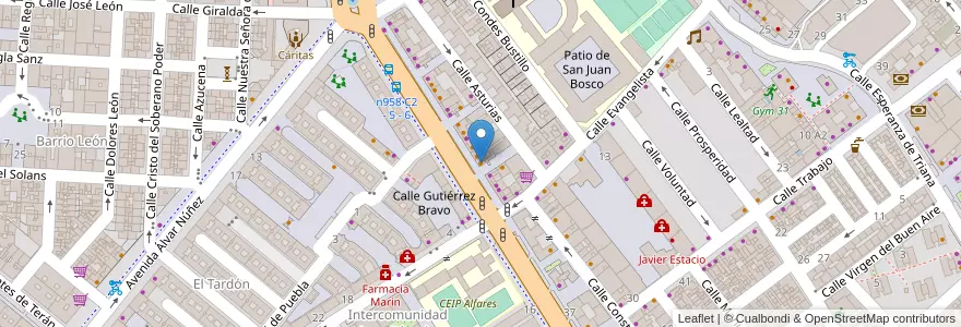 Mapa de ubicacion de Akashito Maki Sushi en España, Andalucía, Sevilla, Sevilla.
