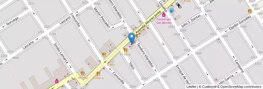 Mapa de ubicacion de Al Disco, Villa Santa Rita en Argentina, Ciudad Autónoma De Buenos Aires, Buenos Aires, Comuna 11.