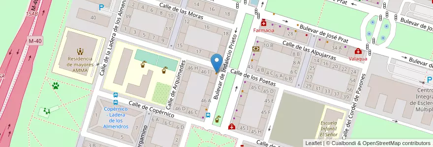 Mapa de ubicacion de Al Gusto del Poeta en Espagne, Communauté De Madrid, Communauté De Madrid, Área Metropolitana De Madrid Y Corredor Del Henares, Madrid.