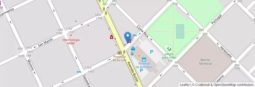 Mapa de ubicacion de Al Paso en Arjantin, Buenos Aires, Partido De Tandil, Tandil.