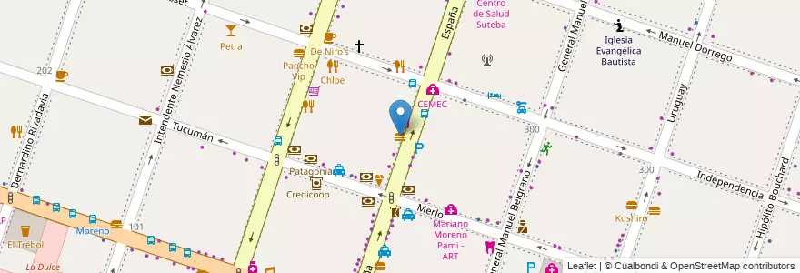 Mapa de ubicacion de Al Paso Gourmet en Argentinië, Buenos Aires, Partido De Moreno, Moreno.