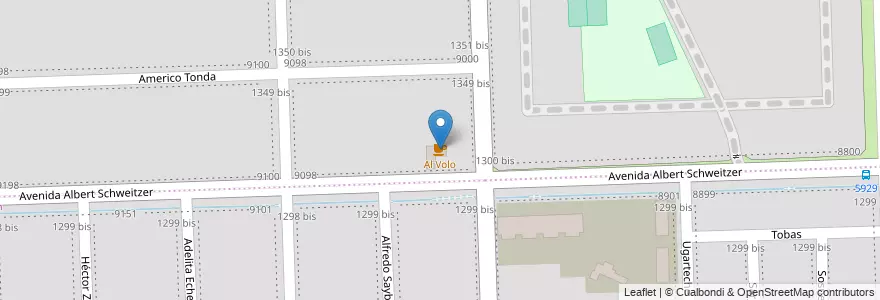 Mapa de ubicacion de Al Volo en Аргентина, Санта-Фе, Departamento Rosario, Municipio De Rosario, Росарио.