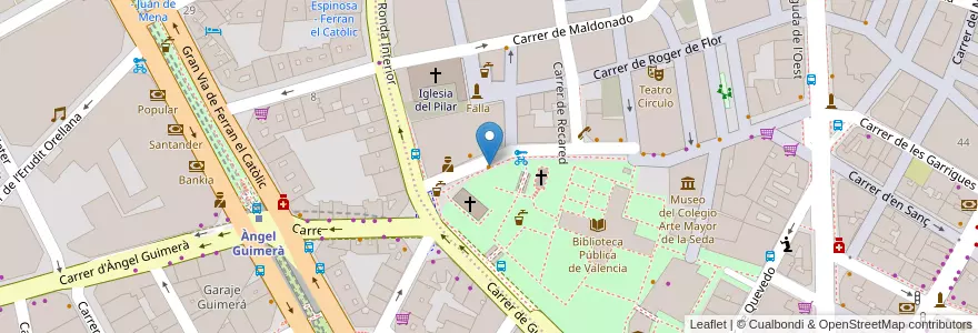 Mapa de ubicacion de Aladino en اسپانیا, Comunitat Valenciana, València / Valencia, Comarca De València, València.