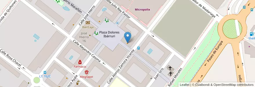 Mapa de ubicacion de Aladro en 西班牙, Comunidad De Madrid, Comunidad De Madrid, Área Metropolitana De Madrid Y Corredor Del Henares, San Sebastián De Los Reyes.