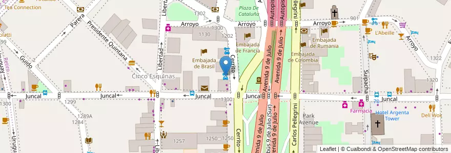 Mapa de ubicacion de Alamo, Retiro en Аргентина, Буэнос-Айрес, Comuna 1, Буэнос-Айрес.