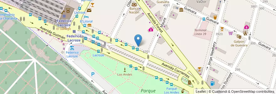 Mapa de ubicacion de Albamonte, Chacarita en 阿根廷, Ciudad Autónoma De Buenos Aires, 布宜诺斯艾利斯, Comuna 15.
