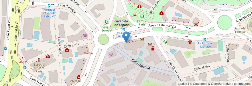 Mapa de ubicacion de Albany School of English en إسبانيا, منطقة مدريد, منطقة مدريد, Área Metropolitana De Madrid Y Corredor Del Henares, Pozuelo De Alarcón.