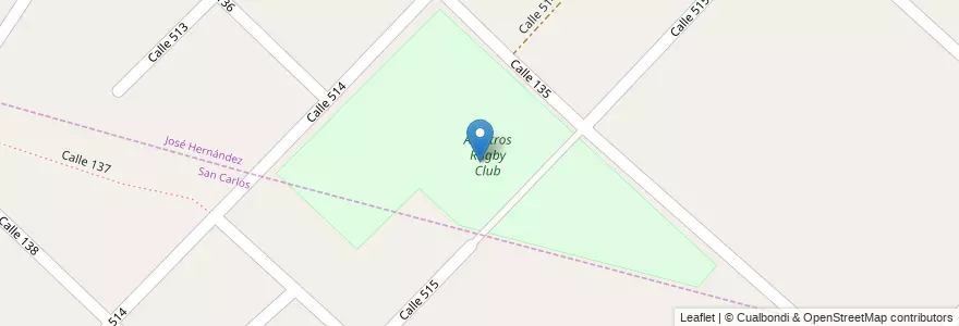 Mapa de ubicacion de Albatros Rugby Club, Hernandez en Argentinië, Buenos Aires, Partido De La Plata.