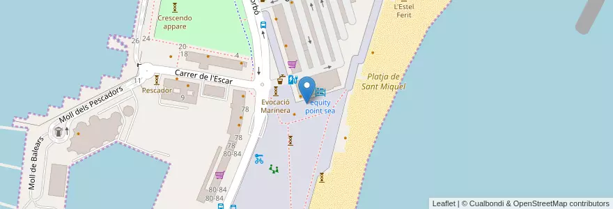 Mapa de ubicacion de Alberg Sea Point Hostel en اسپانیا, Catalunya, Barcelona, Barcelonès, Barcelona.