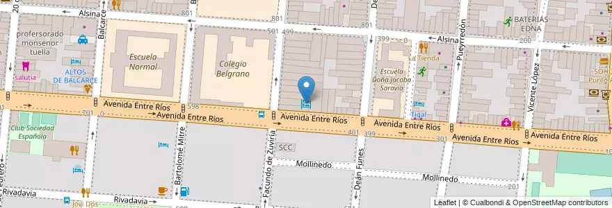 Mapa de ubicacion de Albergue Colores de Salta en 阿根廷, Salta, Capital, Municipio De Salta, Salta.