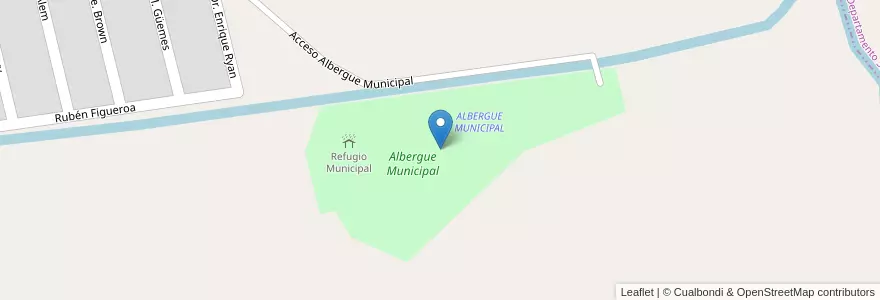 Mapa de ubicacion de Albergue Municipal en Argentina, Chile, Mendoza, Departamento Tunuyán, Distrito El Totoral.