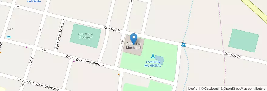 Mapa de ubicacion de Albergue Municipal en Argentinien, Catamarca, Departamento Santa María, Municipio De Santa María.