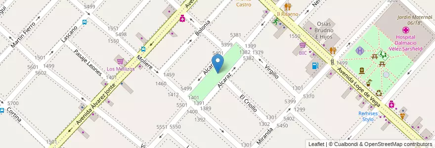 Mapa de ubicacion de Alberto Vacarezza, Villa Luro en Argentine, Ciudad Autónoma De Buenos Aires, Buenos Aires, Comuna 10.