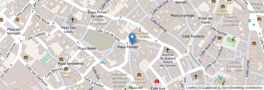 Mapa de ubicacion de Alboronia Bar -Tapas en Spanien, Andalusien, Cádiz, Campiña De Jerez, Jerez De La Frontera.