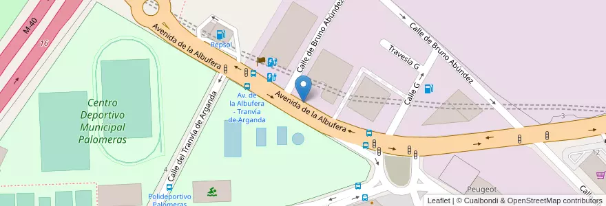 Mapa de ubicacion de ALBUFERA, AVENIDA, DE LA,321 en إسبانيا, منطقة مدريد, منطقة مدريد, Área Metropolitana De Madrid Y Corredor Del Henares, مدريد.