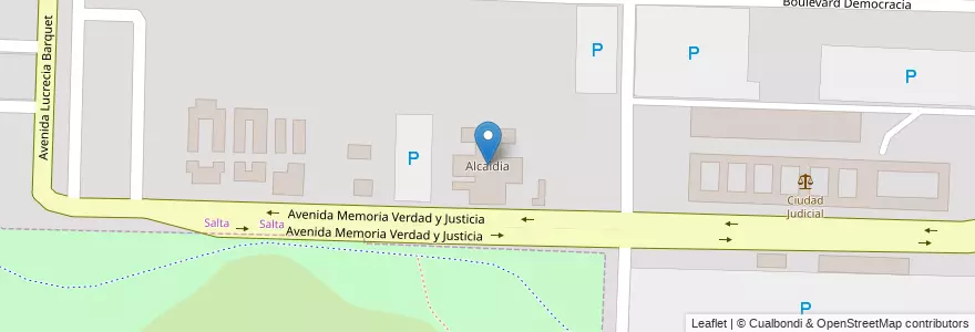 Mapa de ubicacion de Alcaidia en Аргентина, Сальта, Capital, Municipio De Salta, Salta.