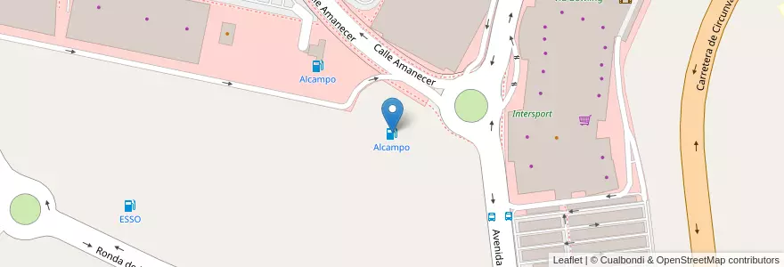Mapa de ubicacion de Alcampo en 스페인, Andalucía, Cádiz, Campiña De Jerez, Jerez De La Frontera.