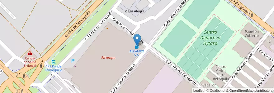 Mapa de ubicacion de ALCAMPO S.A. en İspanya, Andalucía, Sevilla, Sevilla.