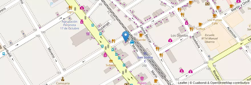 Mapa de ubicacion de Alcampo en Argentinië, Buenos Aires, Partido De San Isidro, San Isidro.
