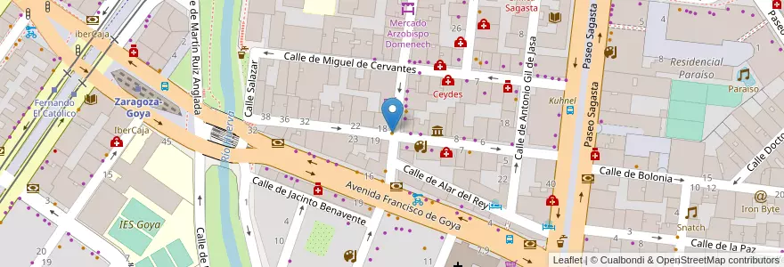 Mapa de ubicacion de Alcázar en Sepanyol, Aragón, Zaragoza, Zaragoza, Zaragoza.