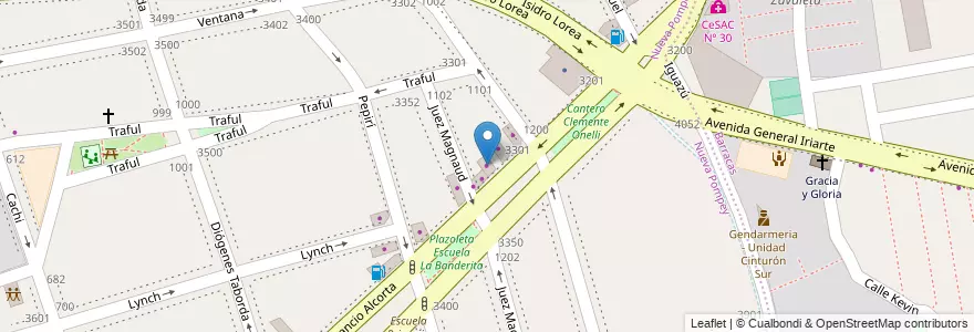 Mapa de ubicacion de Alcorta, Nueva Pompeya en Arjantin, Ciudad Autónoma De Buenos Aires, Comuna 4, Buenos Aires.