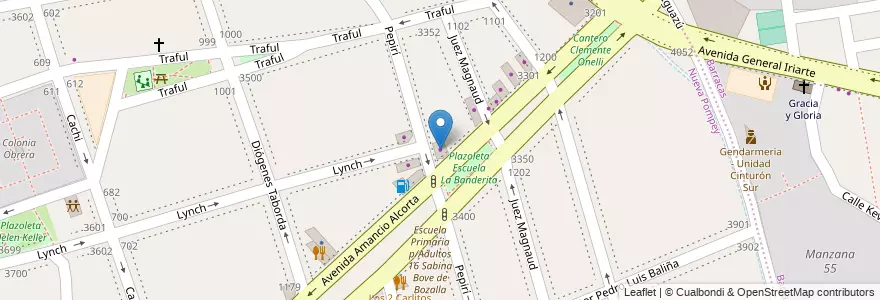 Mapa de ubicacion de Alcorta, Nueva Pompeya en Argentinien, Ciudad Autónoma De Buenos Aires, Comuna 4, Buenos Aires.